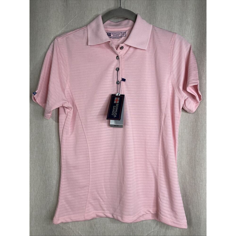 NWT Bermuda Sands Golf Polo - Ladies Size XS - 255 Lady Shadow Pink - Wick Away